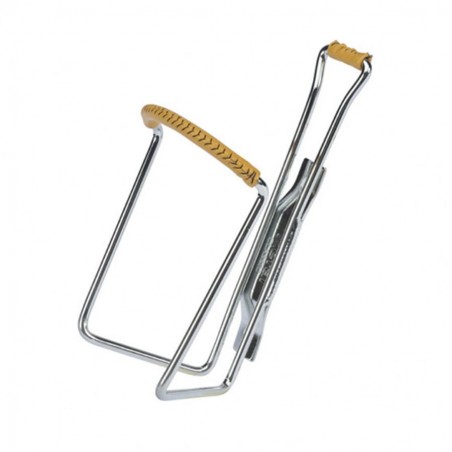 Porte Bidon ZEFAL Vintage Acier Chrome Gainage Cuir