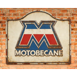 Plaque Murale Métal "MOTOBECANE" Art Déco Vintage