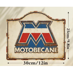 Plaque Murale Métal "MOTOBECANE" Art Déco Vintage