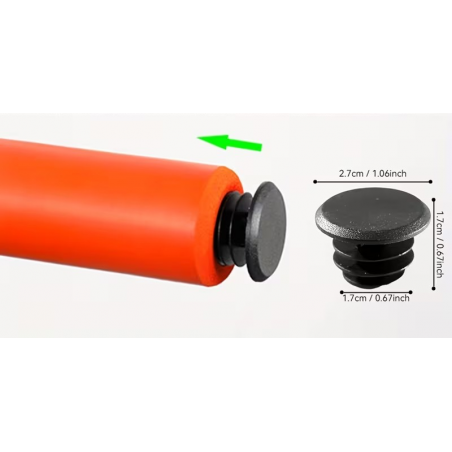 Embout de guidon Vélo Plastique Noir