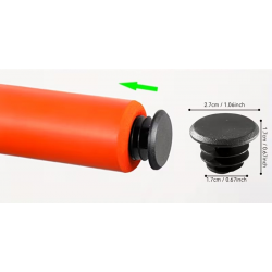 Embout de guidon Vélo Plastique Noir