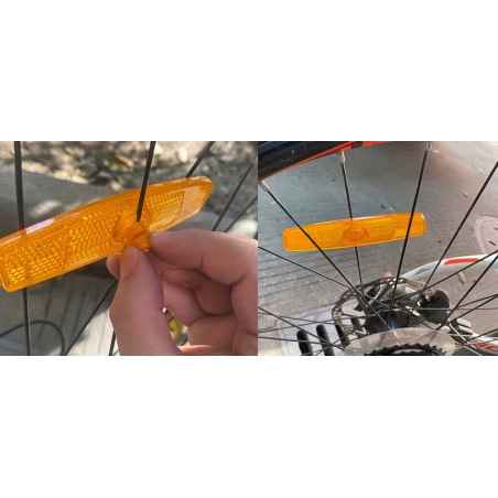 Réflecteur de jante Vélo Orange Lot de 2