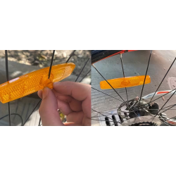 Réflecteur de jante Vélo Orange Lot de 2