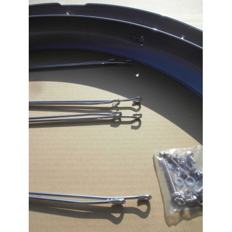 Garde-Boue 26" Argent Laqué Brillant 80mm