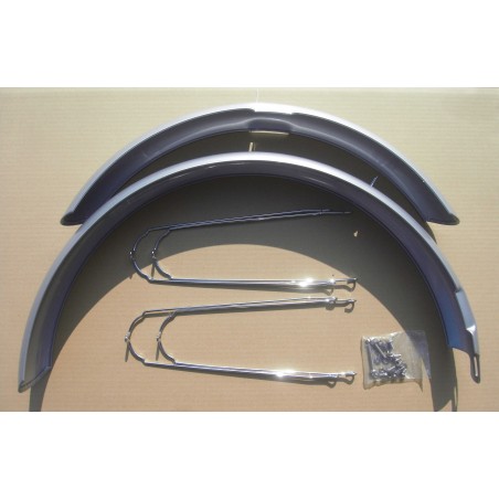 Garde-Boue 26" Argent Laqué Brillant 80mm