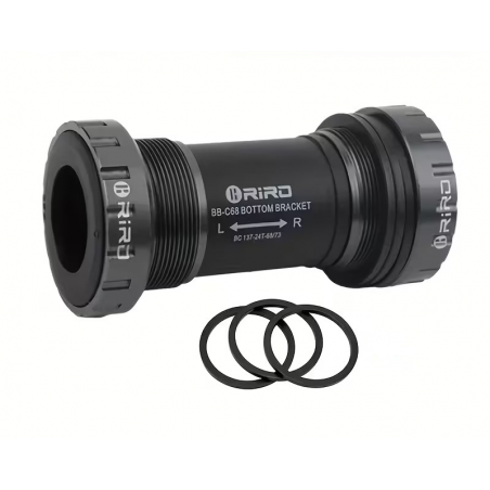Boitier de pédalier Cuvettes Externes RIRO 68/73 mm - BSA 24mm Noir