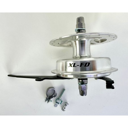 Moyeu de frein à tambour pour roue avant Sturmey Archer XL-FD Alu argent