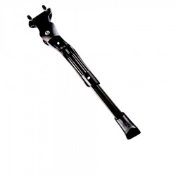 Béquille latérale réglable vélo 24-28 pouces alu noir renforcée E Bike / VAE ( Fix 2 Vis 18 / 40mm )