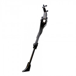Béquille latérale réglable vélo 24-28 pouces alu noir renforcée E Bike / VAE ( Fix 2 Vis 18 / 40mm )