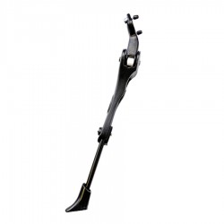 Béquille latérale réglable vélo 24-28 pouces alu noir renforcée E Bike / VAE ( Fix 2 Vis 18 / 40mm )