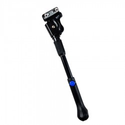 Béquille latérale réglable vélo 24-29 pouces alu noir renforcée E Bike / VAE ( Fix 2 Vis 18 / 40mm )
