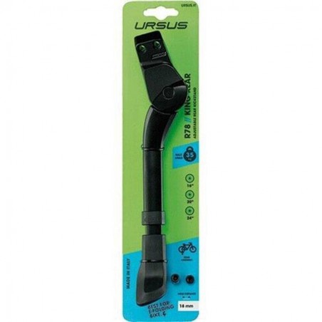 Béquille latérale réglable vélo 16-24 pouces URSUS alu noir renforcée E Bike / VAE ( Fix 2 Vis 18mm )
