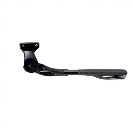 Béquille latérale réglable vélo 24-28 pouces URSUS alu noir renforcée E Bike / VAE ( Fix 2 Vis 40mm )