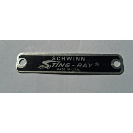 Plaque De Selle Banane "SCHWINN Sting-Ray" NOS (New Old Stock)