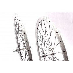 Paire de roue Chrome Vélo Fixie Pignon Fixe Singlespeed KHE Double Parois 28" 700c