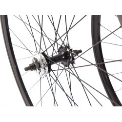 Paire de roue Noir Vélo Fixie Pignon Fixe Singlespeed KHE Double Parois 28" 700c