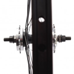 Paire de roue Noir Vélo Fixie Pignon Fixe Singlespeed KHE Double Parois 28" 700c