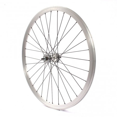Roue Arrière Chrome Vélo Fixie Pignon Fixe Singlespeed KHE Double Parois 28" 700c