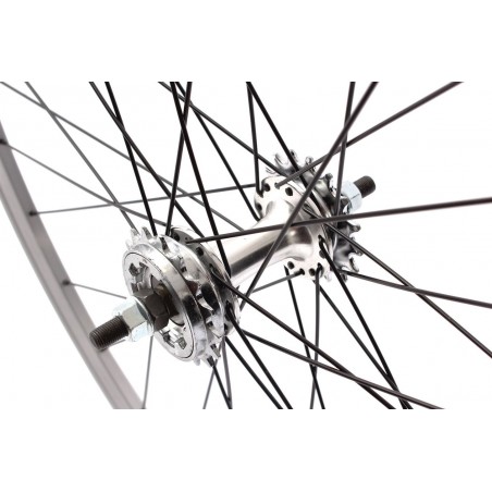 Roue Arrière Chrome Vélo Fixie Pignon Fixe Singlespeed KHE Double Parois 28" 700c