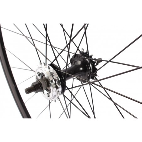 Roue Arrière Noir Vélo Fixie Pignon Fixe Singlespeed KHE Double Parois 28" 700c