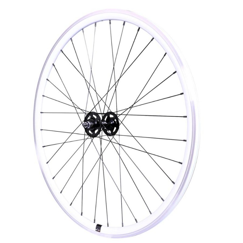 Roue Avant Blanche Vélo Fixie Pignon Fixe Singlespeed Double Paroi 28" 700c