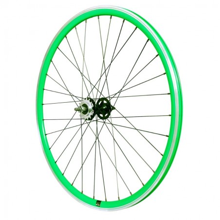Roue Arrière Vert Vélo Fixie Pignon Fixe Singlespeed Double Paroi 28" 700c