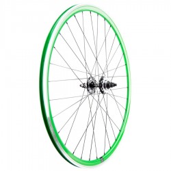 Roue Arrière Vert Vélo Fixie Pignon Fixe Singlespeed Double Paroi 28" 700c