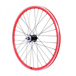 Roue Arrière Rouge Vélo Fixie Pignon Fixe Singlespeed Double Paroi 28" 700c