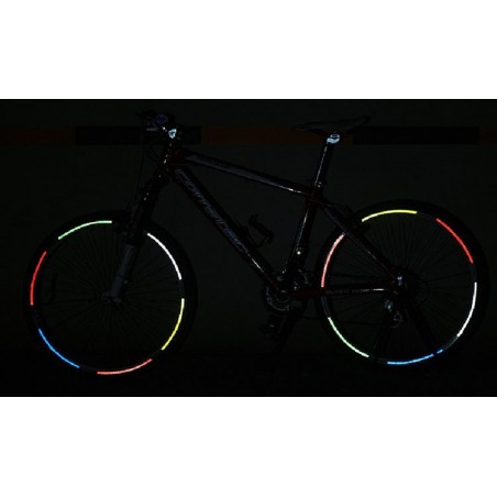 Vélo Réflecteur Fluorescent Vélo Vélo Vélo Roue Jante Réfléchissant Autocollant  Autocollants Réflecteur 