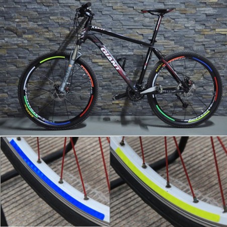 Lot De 24 Bandes Réfléchissantes Pour Jantes De Vélo - Noir Ou Blanc - Pour Jantes 26" à 29", Sécurité Visibilité