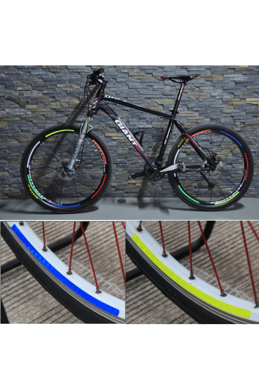 Vélo Réflecteur fluorescentes MTB Vélo Autocollant Cyclisme jante réf w7f4