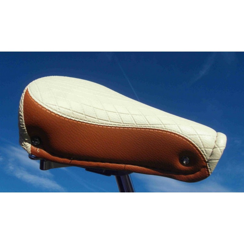 Selle Vélo Vintage Montegrappa Mod. Ramona – Cuir Synthétique Et Double Ressort – Fabriquée En Italie