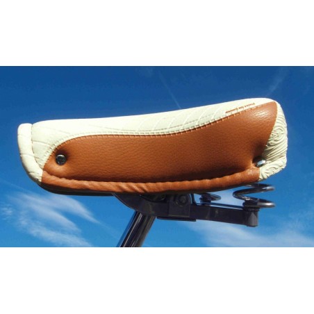 Selle Vélo 70s Crème / Marron