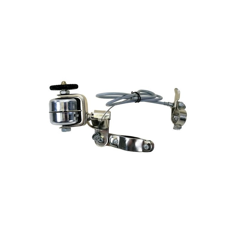 Sonnette De Vélo Universelle - Aluminium Argent, 5.1x3.1 Cm, Pour Guidons 22.2 à 31.8 Mm
