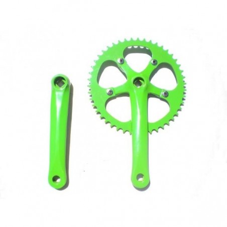 Plateau + Manivelle Fixie 44T Vert / Vert