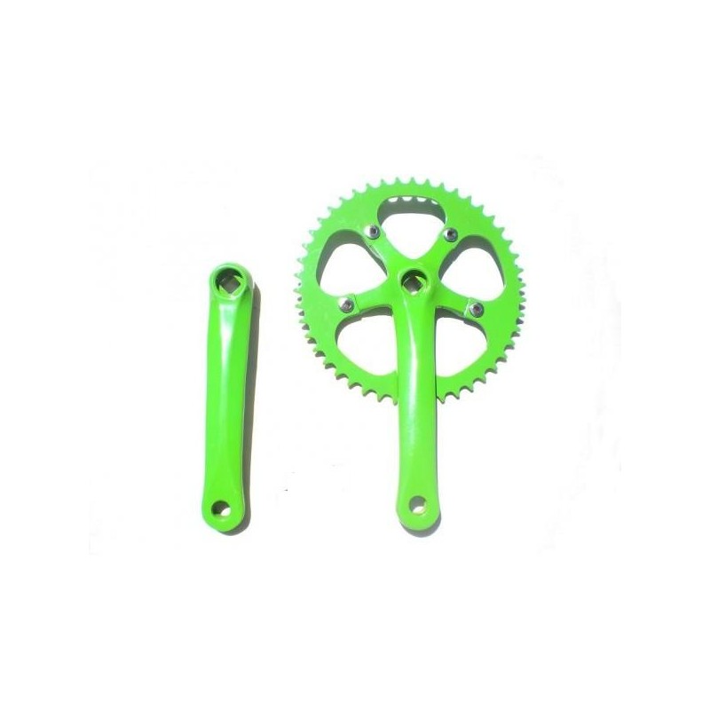 Plateau + Manivelle Fixie 44T Vert / Vert