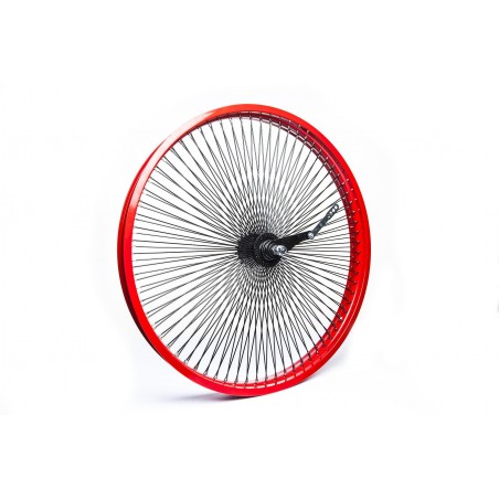 Roue Arrière Rouge 26" 140 Rayons 50mm