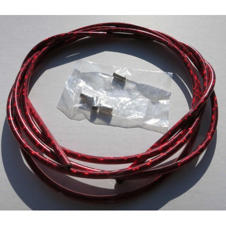 Gaine de cable rouge metallic 2M5