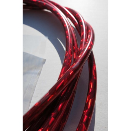 Gaine de cable rouge metallic 2M5