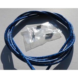 Gaine de cable bleu metallic 2M5