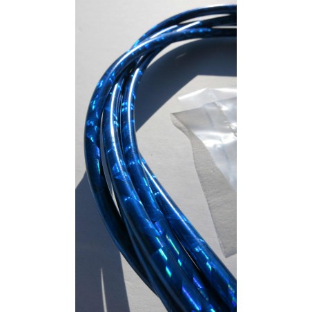 Gaine de cable bleu metallic 2M5