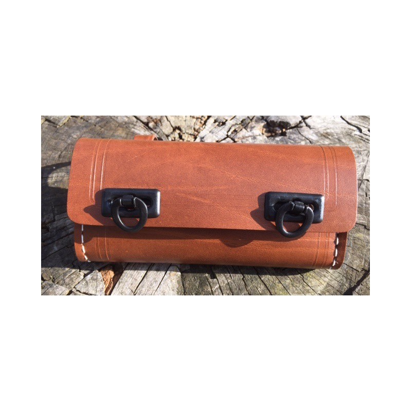 Sacoche Vélo Porte-Bagages Newlooxs Cuir Cali Cognac 17L 40X31X15cm