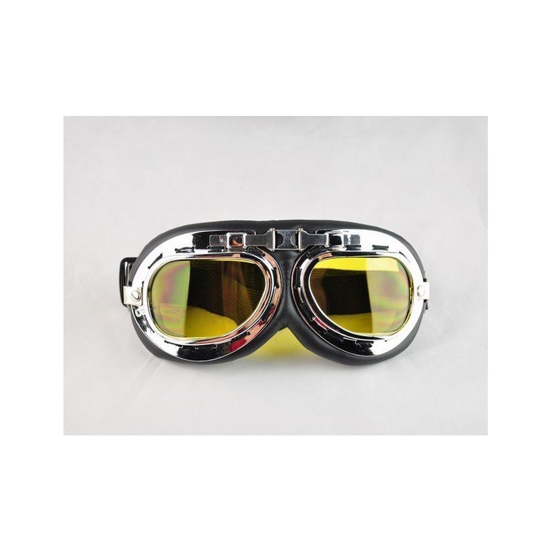 Lunette moto vintage bulldog verre bombé, Casque - Pièce Bécane