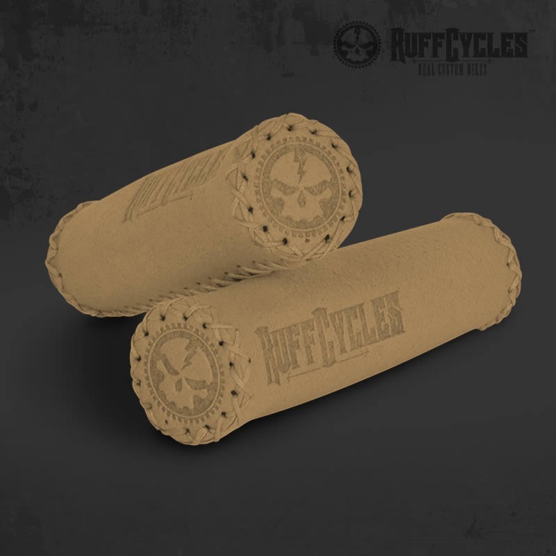 Poignée Ruff Cycles Grips Cuir Beige Alcantara