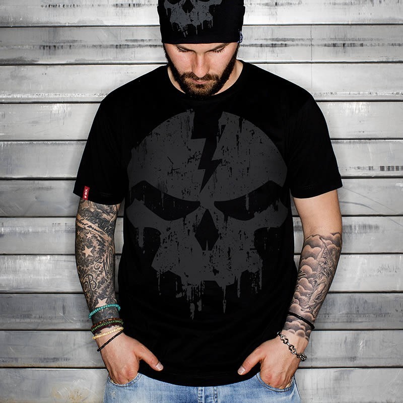 TShirt Skully Men Ruff Cycles