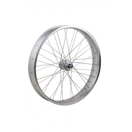 Roue Avant 24" 82mm Alu Poli Chrome Disque