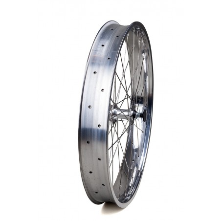 Roue Avant 24" 82mm Alu Poli Chrome Disque