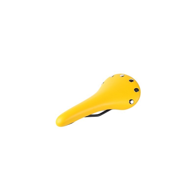 Selle Vélo En Cuir PU Avec Rivets - 28 Cm, Mousse Haute Densité, 7 Couleurs | Pour Fixie, Piste, VTC