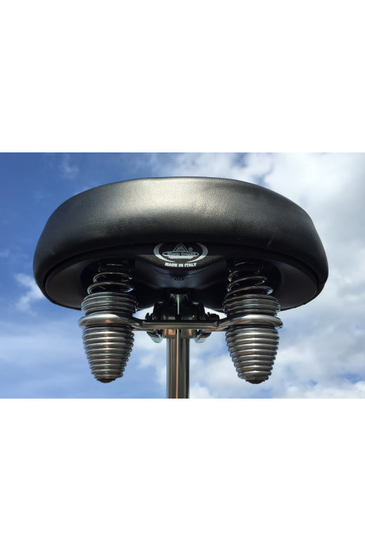 Selle De Vélo Cruiser Noire De Luxe Avec Rail De Crash - Style Vintage Pour Schwinn Et Vélos Classiques