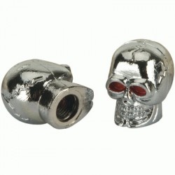 Bouchon de valve Skull Crâne Chrome